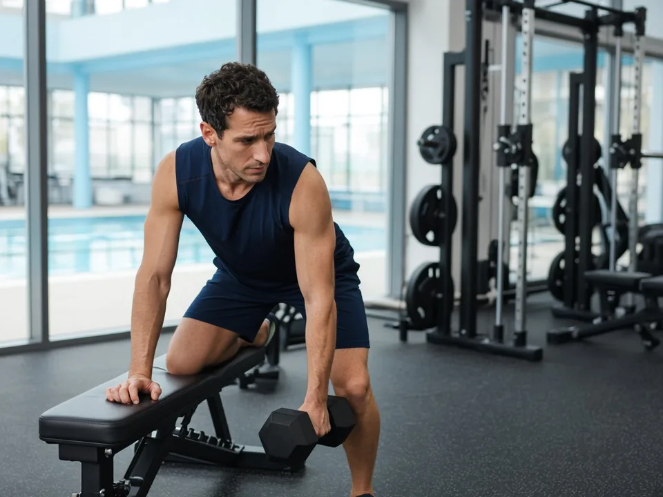 Entrenamiento con pesas en el gimnasio